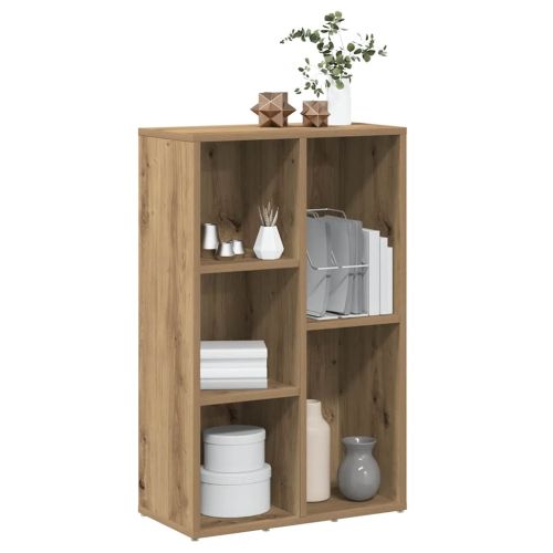 Библиотека, дъб артизан, 50x25x80 см, инженерно дърво
