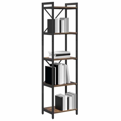 Рафт за книги 40 x 30 x 155 см Инженерна дървесина Димян дъб