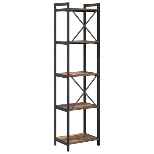 Рафт за книги 40 x 30 x 155 см Инженерна дървесина Димян дъб