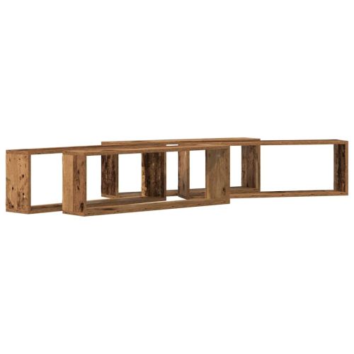 Стени за рафтове 4 бр. Старо дърво 80 x 15 x 26 см