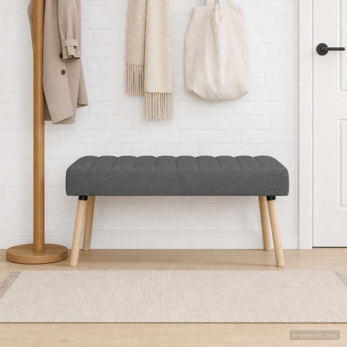 Пейка с канали Тъмносиво 110 x 40 x 46 cm Текстил