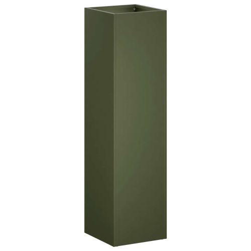 Градинска саксия 2 бр. Маслиненозелено 20 x 20 x 75 см