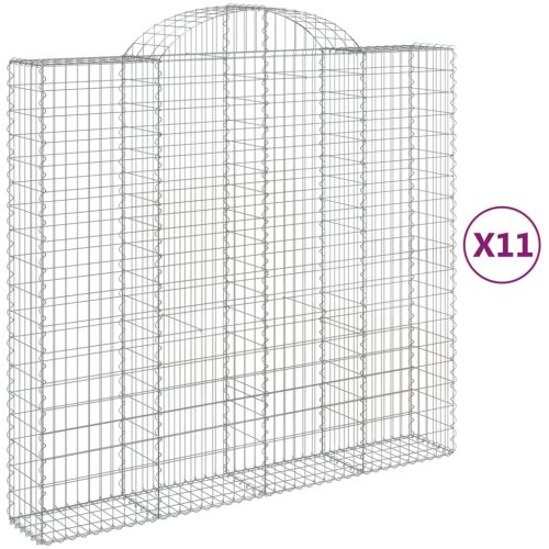 Габионни кошници арка 11 бр 200x50x180/200см поцинковано желязо