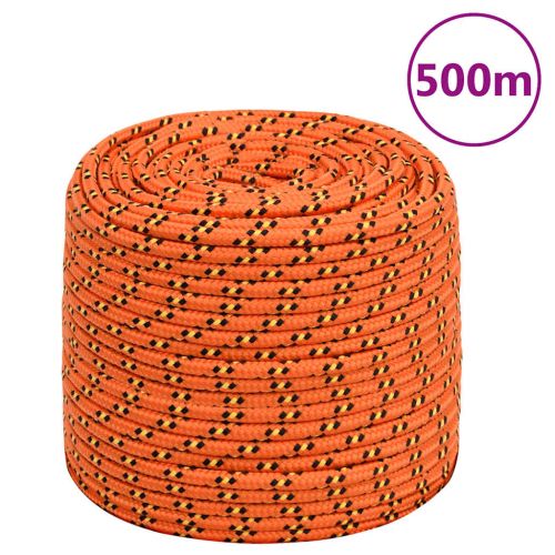 Въже за лодка оранжево 6 мм 500 м полипропилен