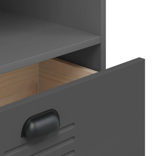 Библиотека "VIKEN" антрацитно сива 60x35x123 см инженерно дърво