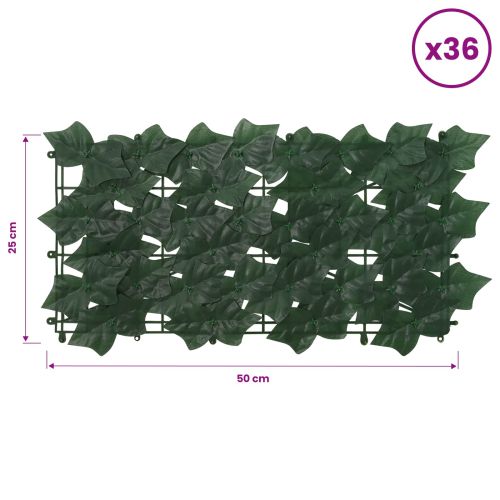 Завеса за балкон с листа Тъмнозелено 300 x 150 cm