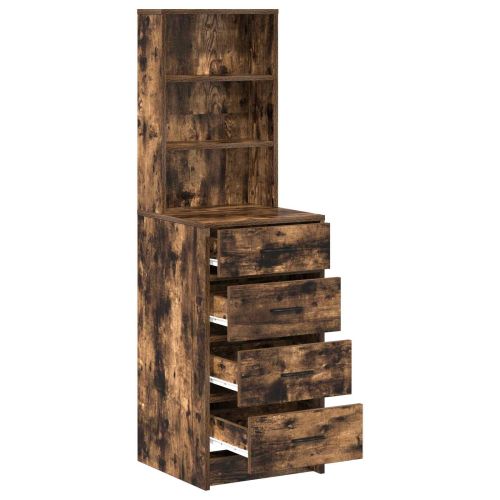 Висок шкаф Опушен дъб 40 x 41 x 135 см Инженерна дървесина