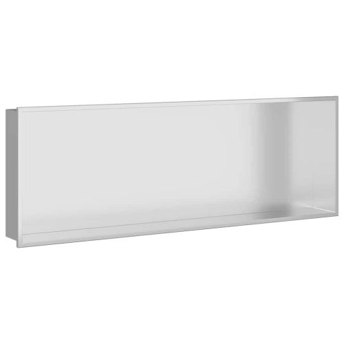 Нишата за душ Сребристо 90 x 30 x 9,5 см Неръждаема стомана