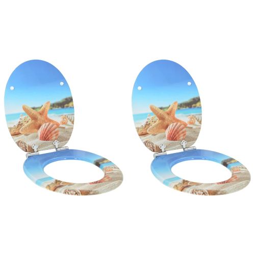 Тоалетна седалка 2 pcs Морска миданка 44 x 38 см