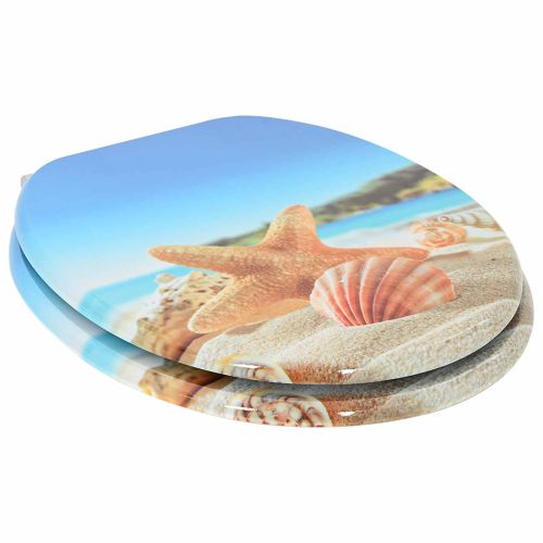 Тоалетна седалка 2 pcs Морска миданка 44 x 38 см