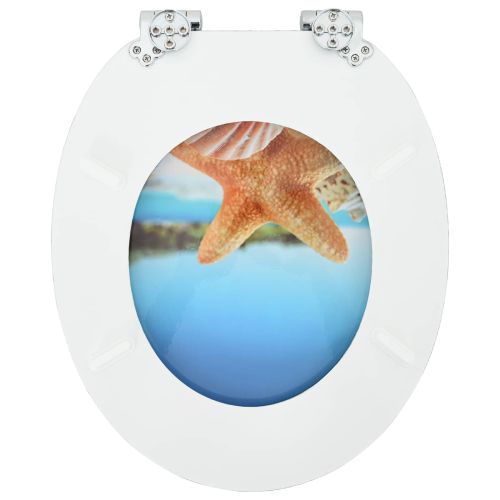 Тоалетна седалка 2 pcs Морска миданка 44 x 38 см