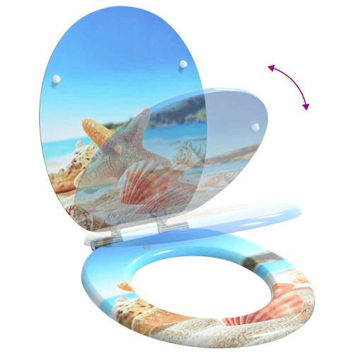 Тоалетна седалка 2 pcs Морска миданка 44 x 38 см