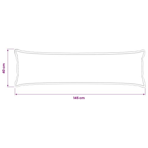 Калъфка за възглавница 2 pcs HOUTEN Светлосиво 40 x 145 см