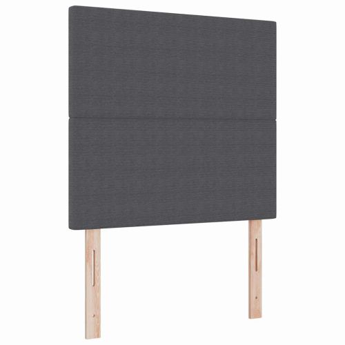 LED кутия за пружини с легло Тъмен сив и бял 100 x 200 cm