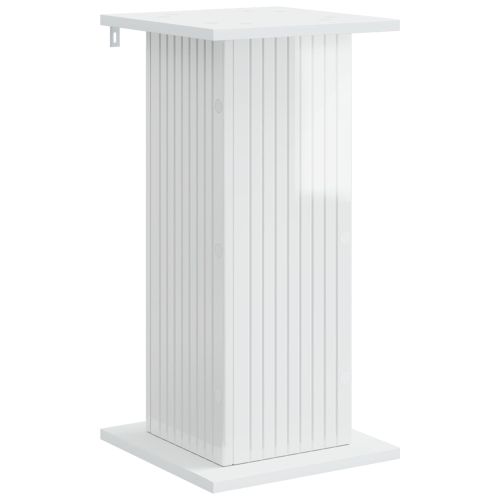 Стойка за растения 2 бр. Бял гланц 30,5 x 30 x 60,5 см