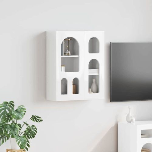 Висящ шкаф ELST Бял гланц 59 x 20 x 71,5 см Инженерна дървесина