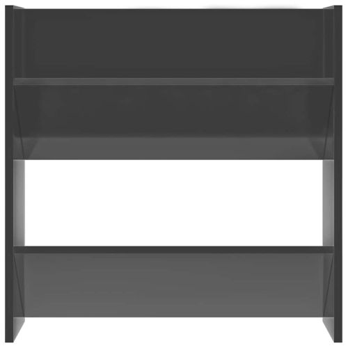 Шкафове за обувки 4 бр сив гланц 60x18x60 см инженерно дърво