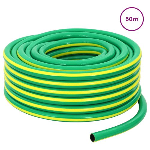 Градинска маркучка 5 слоя Зелен и жълт 3/4'' 50 м ПВЦ