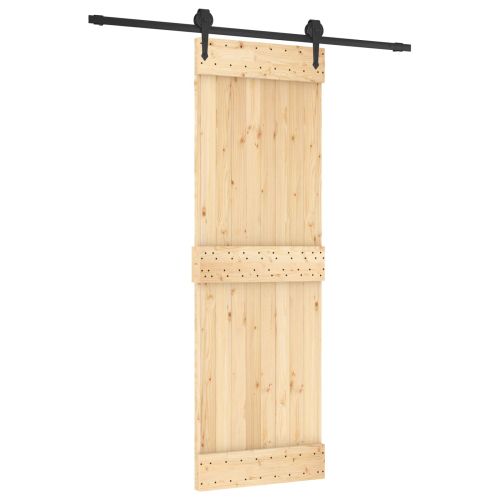 Преплъзваща се врата 70 x 210 cm Естествено и черно