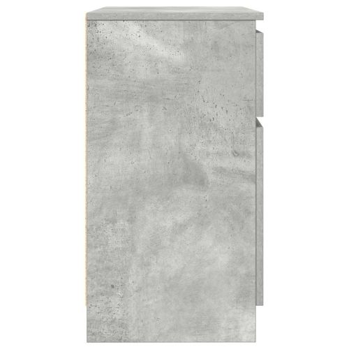 Бюфет с чекмеджета, бетонно сив, 71x35x65 см, инженерно дърво