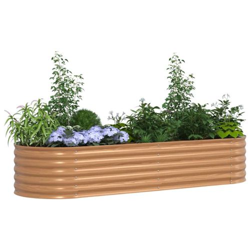 Повдигнато легло Кафяво 240 x 80 x 44 cm Стомана