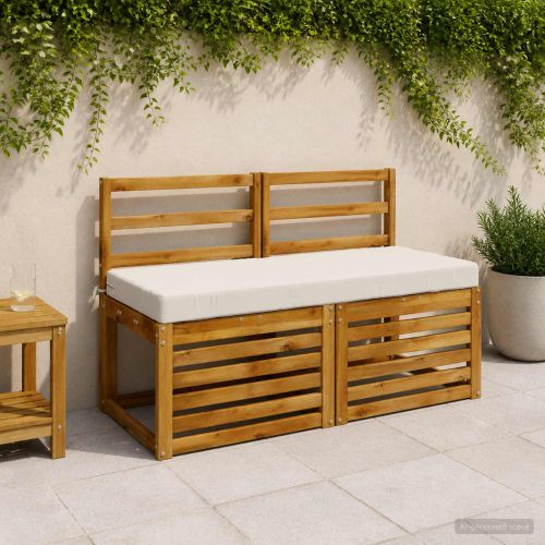 Възглавница за пейка SOEST 100% полиестер Бяло 120 x 50 x 8 см