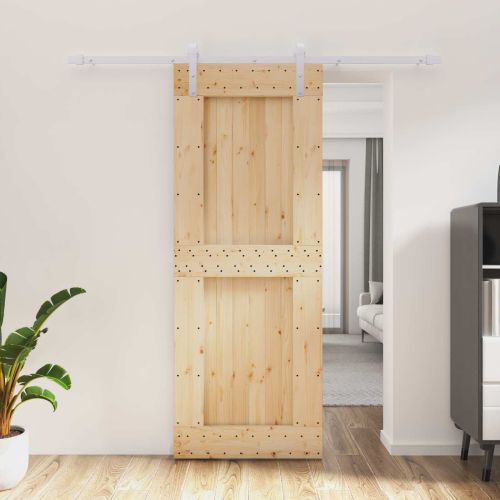 Преплъзваща се врата Естествено и бяло 80 x 210 cm