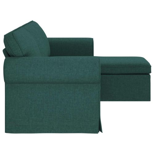 Диван Тъмен зелен 215 x 138 x 80 см текстил