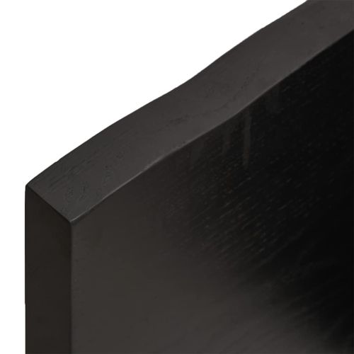 Плот за баня тъмнокафяв 200x60x(2-4)см обработено масивно дърво