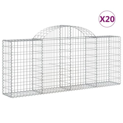 Габионни кошници арка 20 бр 200x30x80/100 см поцинковано желязо