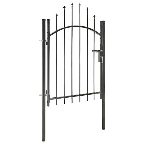 Градинска порта Woerden стомана 1x1,25 м черна