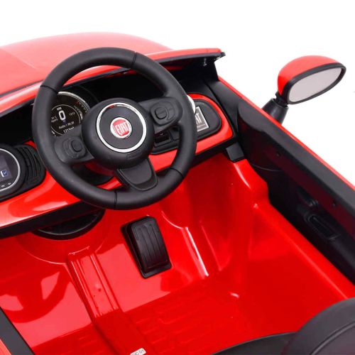 Детска електрическа кола Fiat 500, червена