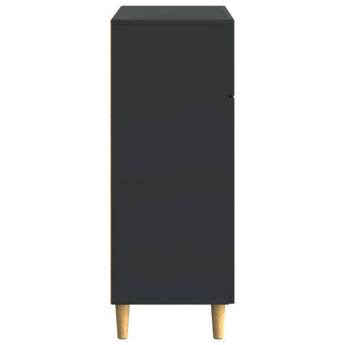 Служебен шкаф Черно 66 x 34,5 x 90 см Инженерна дървесина