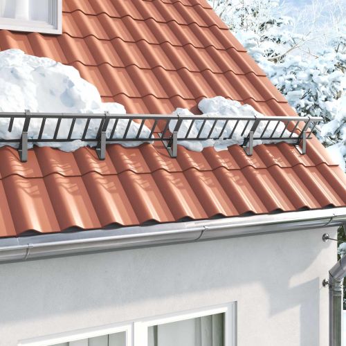 Поддръжка на снегозащита 6 бр. Антрацит 29,5 x 3 x 34,5 см