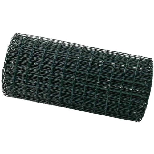 Европейска ограда 0,6 x 10 м Желязо с PVC покритие Зелено