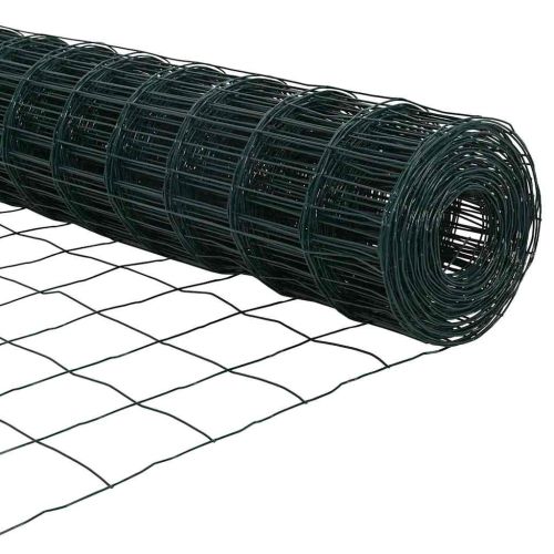 Европейска ограда 0,6 x 10 м Желязо с PVC покритие Зелено