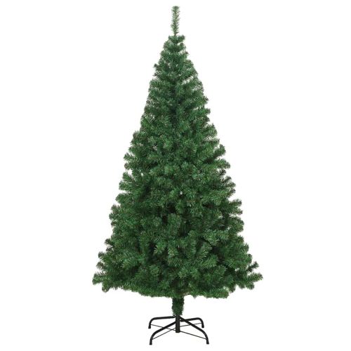 С изкуствено коледно дърво с 300 LED светодиода Зелен 210 cm