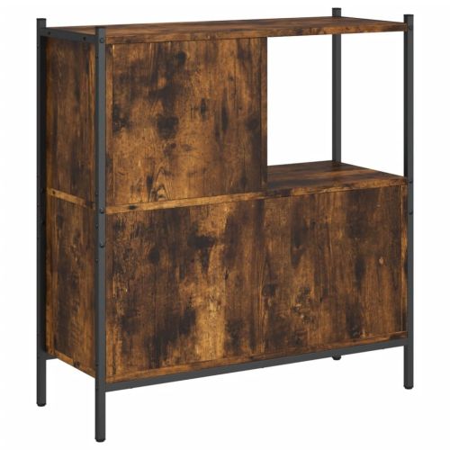 Библиотека, опушен дъб, 72x28x77,5 см, инженерно дърво