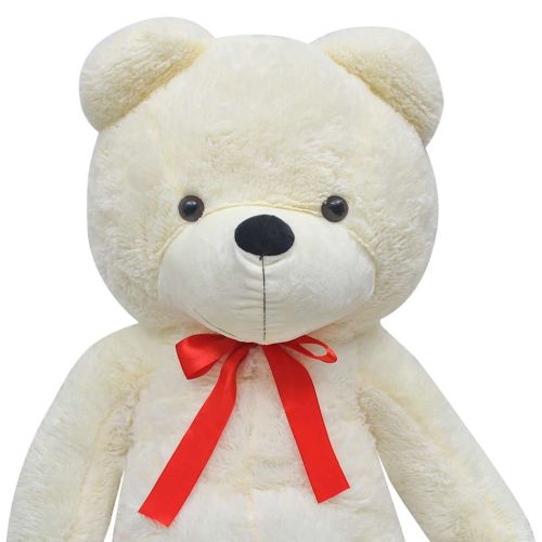 Плюшена играчка мече, бяла, 242 см