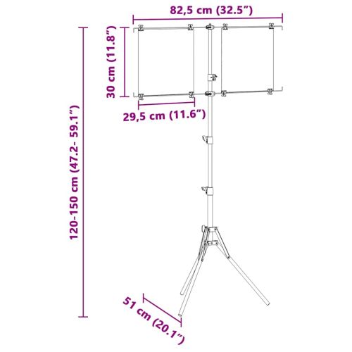 Стойка за мишена Черен и бял 82,5 x 51 x 150 см Метал