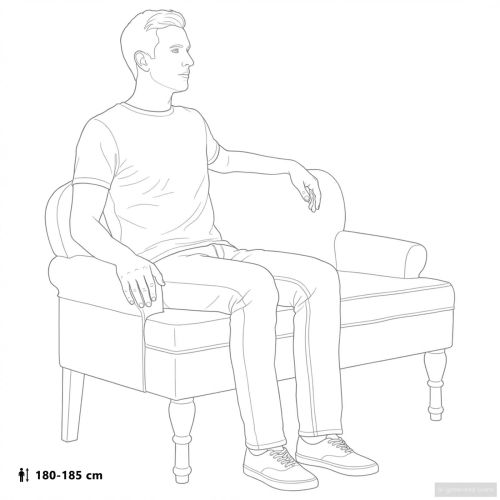 Пейка Честърфилд Бяло 119,5 x 64,5 x 75 см Изкуствена