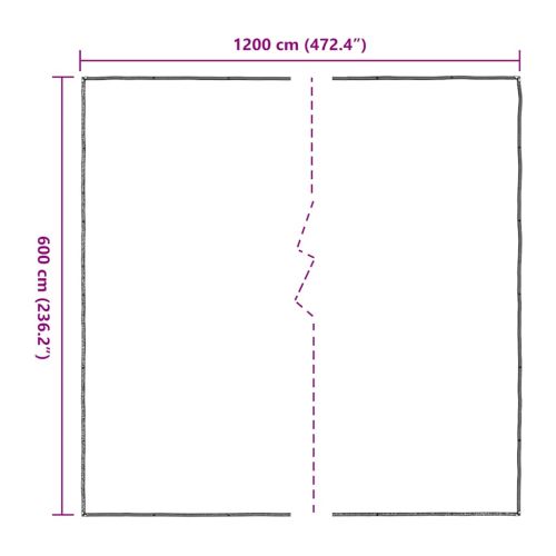 Прозрачен брезент с капси 6x12 m Полиетилен