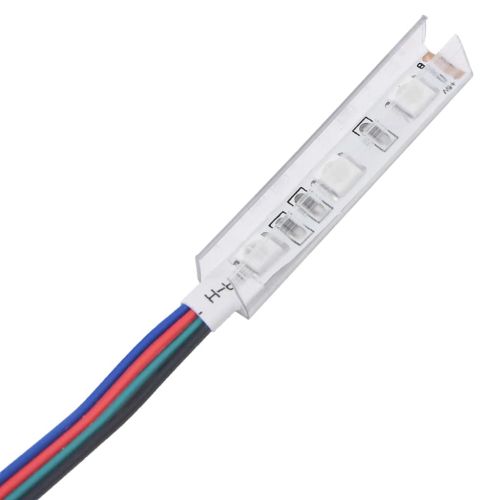 ТВ шкаф с LED осветление, бял, 135x39x30 см