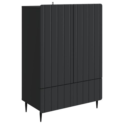 Служебен шкаф Черно 66 x 34,5 x 97 см Инженерна дървесина