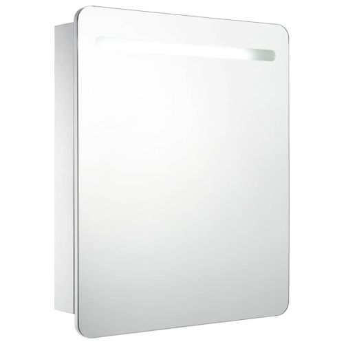 LED шкаф с огледало за баня, 68x9x80 см