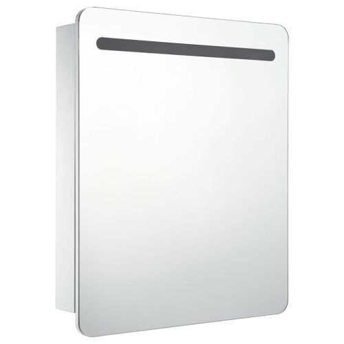 LED шкаф с огледало за баня, 68x9x80 см