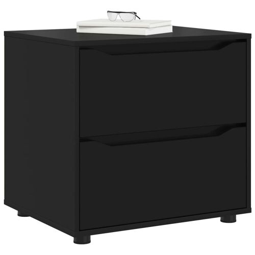Шкаф за съхранение 60 x 48 x 57 см Инженерна дървесина Черно