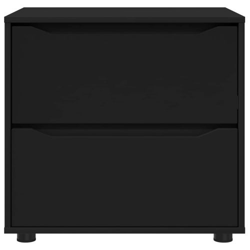 Шкаф за съхранение 60 x 48 x 57 см Инженерна дървесина Черно