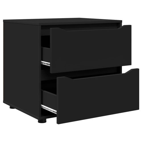 Шкаф за съхранение 60 x 48 x 57 см Инженерна дървесина Черно