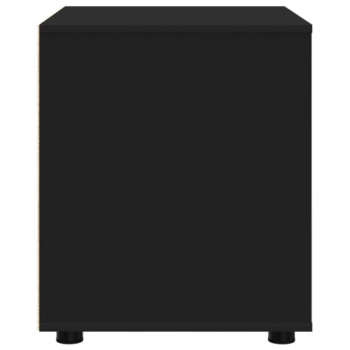 Шкаф за съхранение 60 x 48 x 57 см Инженерна дървесина Черно